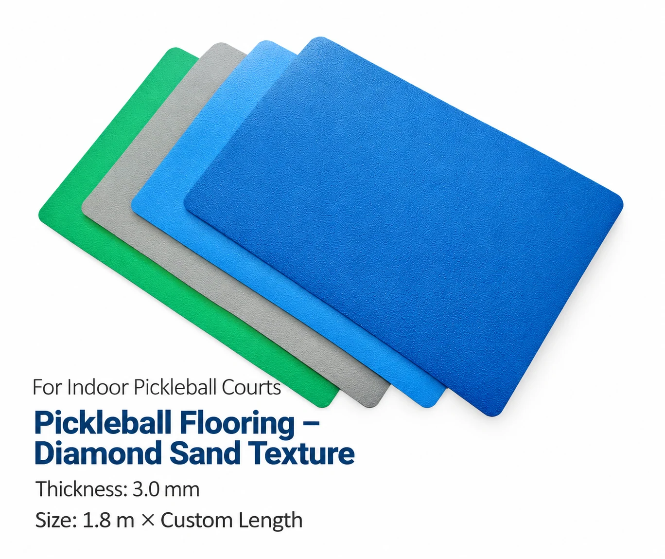 3 mm crystal-sand texture PVC sample for indoor pickleball courts
